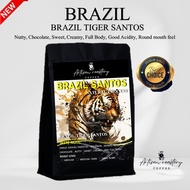 Artisan Coffee Roaster เมล็ดกาแฟคั่ว Brazil Tiger Santos N2 Natural Santos Fine Cup เมล็ดกาแฟบราซิลซ