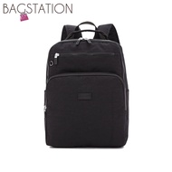 MC3 BAGSTATIONZ Crinkled Nylon Backpack (Black/Khaki/Navy Blue)