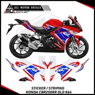 STRIPING CBR250RR OLD K64 GRAPHICS RR RACING RED HONDA CBR 250RR OLD STICKER/ CBR 250 RR K64 CUSTOM 