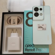 Oppo Reno 8 Pro 5G 12/256Gb, warna Hijau, 1 bln pk, kondisi 99% Mulus
