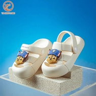 Yzhou Crocs รองเท้านุ่มกันลื่นกันลื่นสำหรับเด็ก,รองเท้าแตะชายหาดลายการ์ตูนสำหรับใช้ในบ้านฤดูร้อน