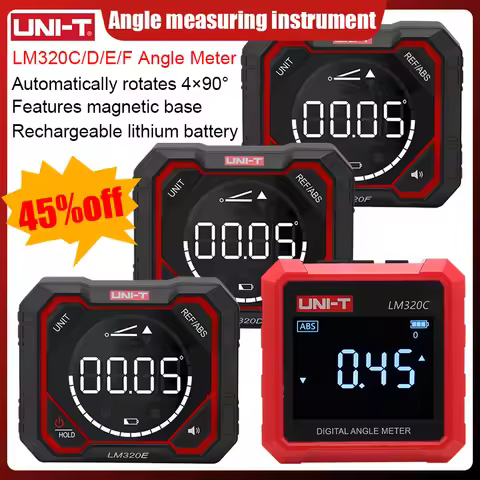 UNI-T Angle Meter LM320F LM320D Magnetic Inclinometer Digital Protractor LM320C Angle Finder Bevel B