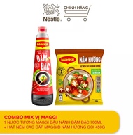 1 chai nước tương Maggi® đậu nành đậm đặc 700ml + 1 gói hạt nêm cao cấp Maggi nấm hương 450g