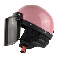 ACN Helm Vintage Chip Cetok Bogo Setengah Kepala Pria Wanita Dewasa Kaca Datar