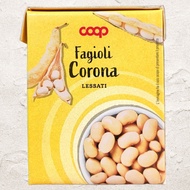 COOP < CORONA paper box 380g > CORONA BEANS IN SALT WATER / Italy / Fagioli Corona Lessati