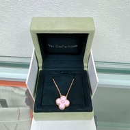 限定版 VCA Vintage Alhambra 單鑽粉色玫瑰金項鏈 Necklace