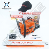 Chainsaw 22" FC5880 Pro FALCON 2Tak / Mesin Gergaji Kayu Chainsaw Bar Laser 22 Inch FC 5880 2T FALCON