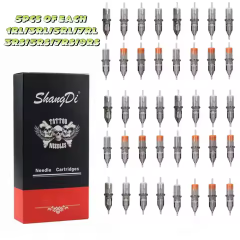 40Pcs,Mixed Professional Tattoo Needle Set, Disposable Sterile Tattoo Machine Needles, 1,3,5,7RL, 3,
