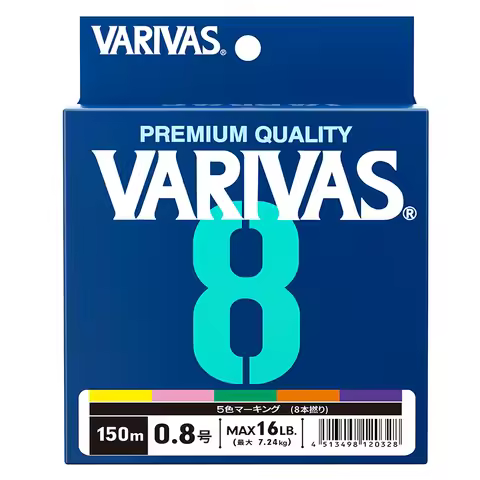 VARIVAS 8X Braided Line Multicolor Fishing Line MaxDrag Multifilament PE Line for Line Sea Fishing C