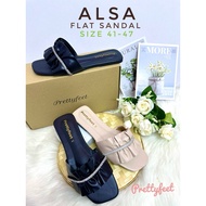 Prettyfeet ALSA Sandal Perempuan Plus Size - Women Slipper - Size 41 to 47 (Ready Stock)