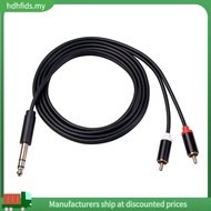 [in stock]6.35 mm to  Cable,  Cable 6.35mm Male to 2  Male Stereo Audio Adapter Y Splitter  Cable -3