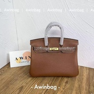 【Awin】BK25 togo leather brown handbag women's machine-sewn gift recommendation