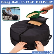 Tent Sand Bags Round Umbrella Base Weight Bag Fixing Awning Tent Stand 46x46x15cm