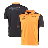 F1 racing suit+McLaren F1 jersey+summer unisex short sleeved lapel shirt
