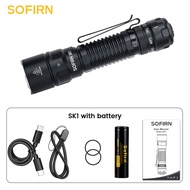Sofirn SFT25R SK1 LED ไฟฉายกล18650ชาร์จได้1300LM ที่มีประสิทธิภาพไฟฉายที่มีสวิทช์ท้ายและสวิทช์แบบหมุ