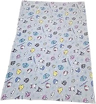 Sanrio TO-239109BL Sanrio Characters Flannel Blanket, 55.1 x 78.7 inches (140 x 200 cm), Blue, Warm 