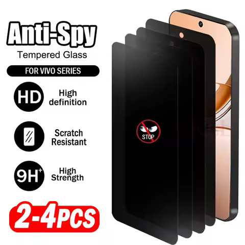 2-4Pcs Privacy Tempered Glass for Vivo V50 V40 V30 Lite V20 SE V25 V23 V21 V25e V23e V21e iQOO 13 12