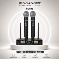 RAYHAYES Microphone Wireless System Professional UHF Karaoke Singing Mic Set for Home KTV