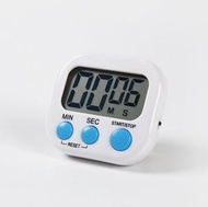多功能電子秒錶定時磁貼計時器 磁石 英文字 白色 帶支架磁鐵 廚房定時器 倒數計時器 電子提醒器 液晶顯示屏幕 計時秒數烘培計時 背面磁吸 定時迷你型