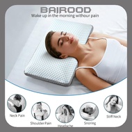 Memory Foam Bed Pillow for Pressure Relief Cervical Neck Pillow for Pain Relief, Ergonomic Pillow Neck Support Contour Pillow with Cooling Pillowcase