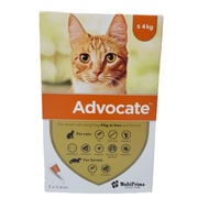 Advocate CAT +/- 4kg CAT Lice Medicine Tick & Flea ECER 1 PIPET