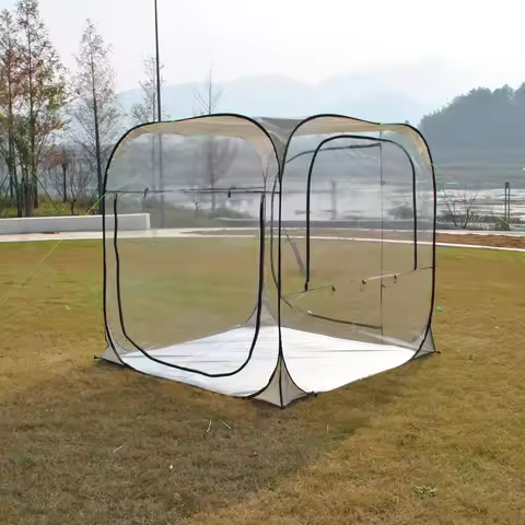 Patio Gazebo Transparent PVC Room, 4 Person Pop up Outdoor Gazebo Tent, Easy Setup & Waterproof Tran