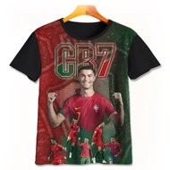 Kids Football T-Shirt v6 Ronaldo CR7 Cute Kids 3D Printing Shirt For Ages 1-12 Years