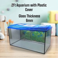 2Ft Aquarium wt Plastic Cover (Custom Made Aquarium -6mm) Fish/ Reptile/ Turtle Tank