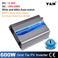 Y&H 600Wเครื่องแปลงStackable MPPT Pure Sine Wave DC16-28Vอินพุตพลังงานแสงอาทิตย์AC190-260Vสำหรับ12Vแ
