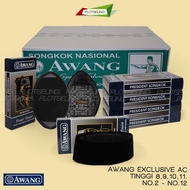 HITAM Awang AC Black Songkok Cap Height 7 8 9 1 11 Size Boys Adult Men Santri Islamic Boarding School Skullcap Hajj Short Prayer Full Velvet Plain Prayer Velvet Motif Embroidery Batik NU Name Non Jumbo National Round Copy Original