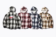 SUPREME X Nike Plaid Hooded Sweatshirt 格紋帽T