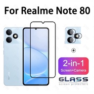 2 in 1 Realme Note 80 Tempered Glass Screen Protector For Realme 15T 14T Note 70 60x 50 C75x C71 C53