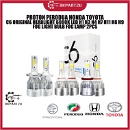 PROTON PERODUA HONDA TOYOTA C6 HEADLIGHT 6000K LED H1 H3 H4 H7 H11 H8 H9 FOG LIGHT BULB FOG LAMP 2PC