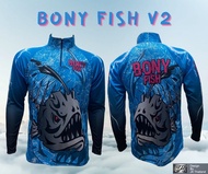 เสื้อตกปลา JK Thailand เสื้อกันยูวี ลาย BONY FISH V2  ป้องกันรังสี UV 80% แห้งเร็ว