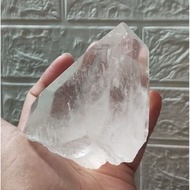 Rough white quartz pillar. healthy. can stand.