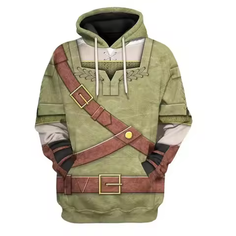 Link Hoodie Men Costume Anime Game The Legend Cosplay Of Zelda Roleplay Fantasia Sweatshirt Hallowee
