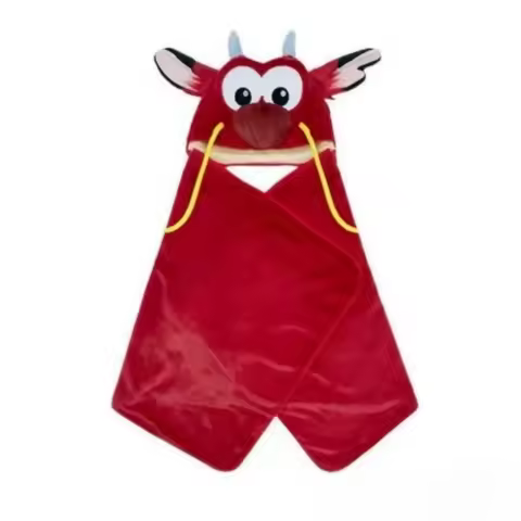 Disney 2024 New Year Dragon Mushu plush Winter Blanket Costume Disneyland