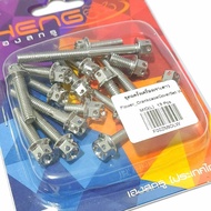 Crankcase Bolt Set (17pcs) - Gold and White for Yamaha Mio Sporty Soulty Amore