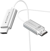 YSerendept HDMI 2.1 Cable 24.6ft White 4K 8K Fiber Optic HDMI Cable[8K@60Hz 4K@120Hz,48Gbps,Dynamic 