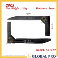 2 PCS STEPRO Non-Welded Aircon Bracket Wall Mounted Air Conditioner Outdoor Inverter Support 1-1.5 H