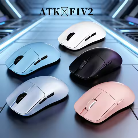ATK F1V2 Ultimate Wireless Gaming Mouse Lightweight Esports PAW3950Ultra Double 8K Office Ergonomic