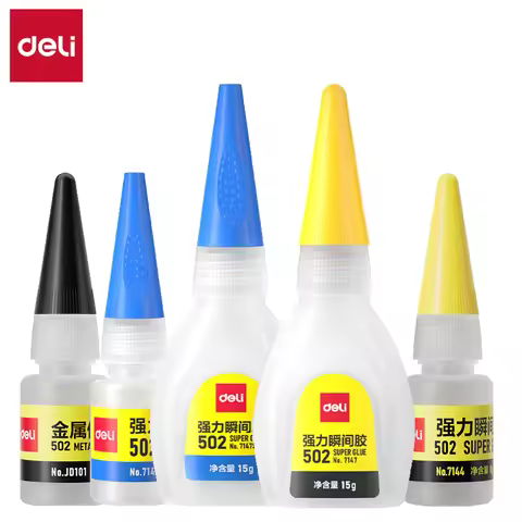 Deli 502 Professional Strength Super Glue Fast Cyanoacrylate Adhesive Hardware Metal Cars Wood Craft