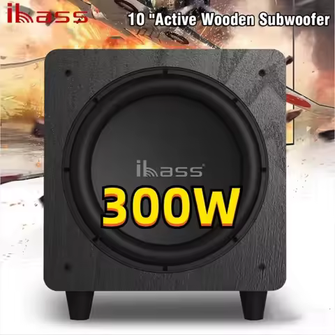 Ibass 10 Inch 300W High-power Subwoofer Home Theater Portable Computer Speaker Digital Transmission