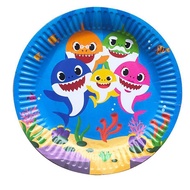 [SG seller] Baby Shark Plate Disposable Tableware Birthday Decoration Baby Shark Balloons goodie bag