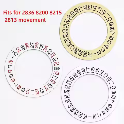 Watch Parts Vintage RLX Font White Date Wheel Calendar Disc Overlay for ETA 2824 2836 Miyota 8215 82