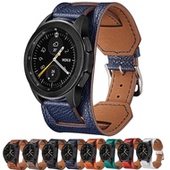 [HOT JUXXKWIHGWH 514] 20มิลลิเมตร22มิลลิเมตรวงสำหรับ Samsung Galaxy Watch 4คลาสสิกที่ใช้งาน2เกียร์ S3ข้อมือสร้อยข้อมือหนังแท้หัวเว่ยนาฬิกา Gt 2/2e Pro สาย