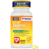 GenCare Aspirin Dosis Rendah 81mg untuk Dewasa () 500 Tablet |   Dosis Rendah Dewasa |   Pil Aspirin