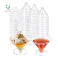 80 Pack Plastic  Glasses Disposable Cocktail Glasses 5 Oz  Plastic Cocktail Glasses,Ice Cream Desser