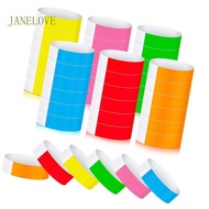 JLOVE Disposable Wrist Bands Paper Wristband for Event Adhesive Colored Wristbands