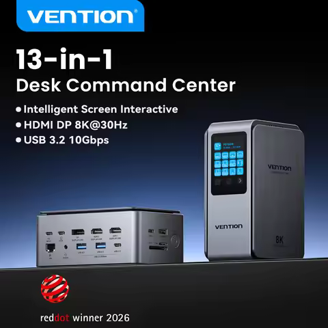 Vention Smart Screen 13 in 1 8K@30Hz USB C MST Docking Station Hub Triple Monito USB 3.2 10Gbps for 